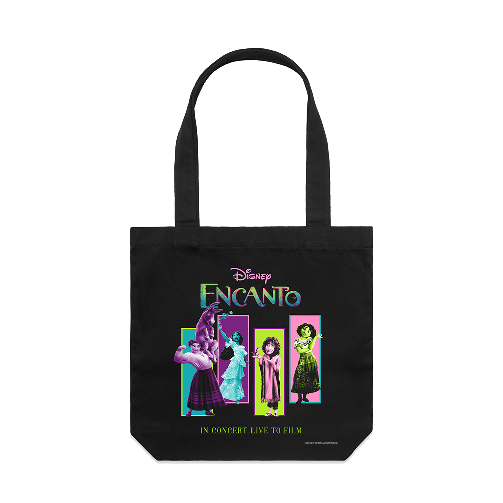 Disney - Disney Encanto - Live In Concert - Black '4 Colour Character' Tote Bag