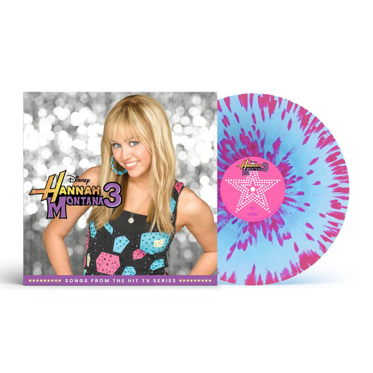Hannah Montana - Hannah Montana 3: Pink & Blue Splatter Vinyl LP