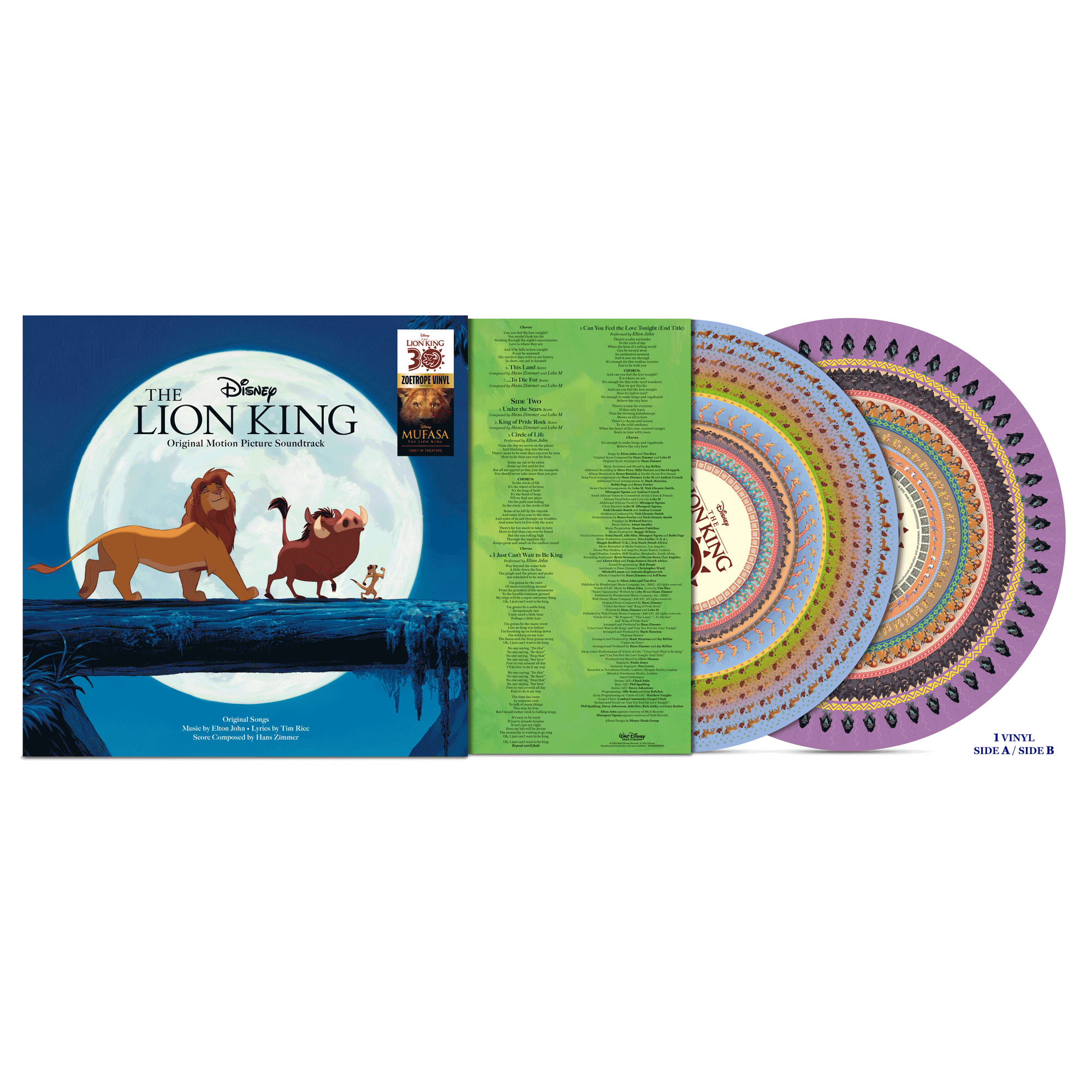 Various Artists - The Lion King (30th Anniversary): Zoetrope Picture Disc LP